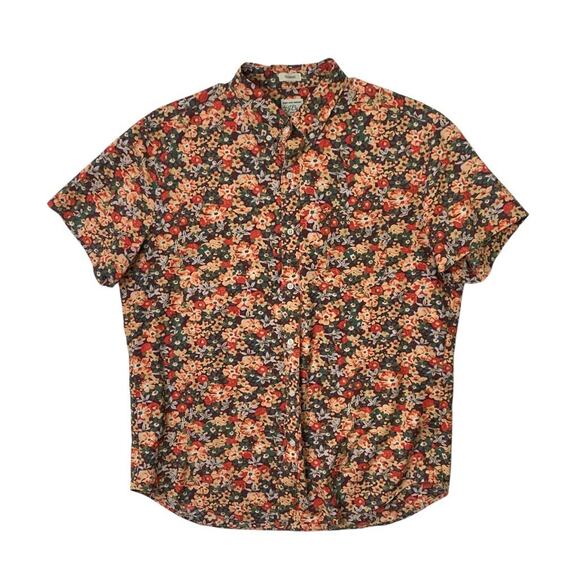 J Crew Shirt Mens M Medium Classic Floral Secret Wash Springfield Stretch Cotton - Picture 1 of 10